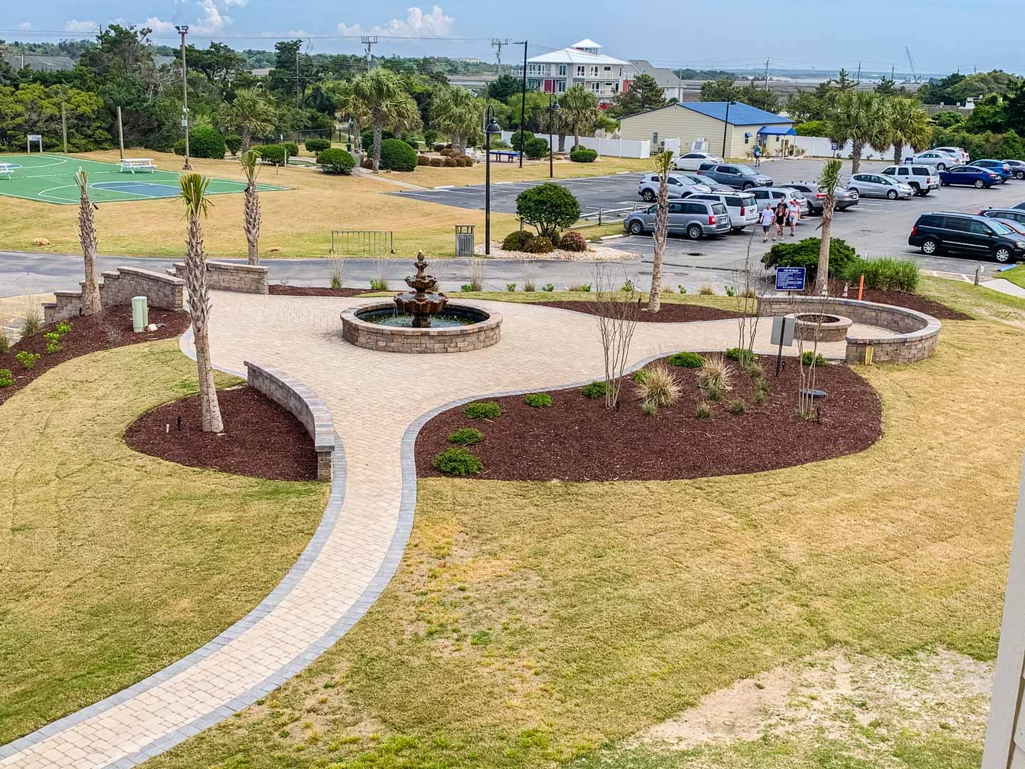 A beautiful resort entrance at VRI's A Place at the Beach in Atlantic Beach, NC.